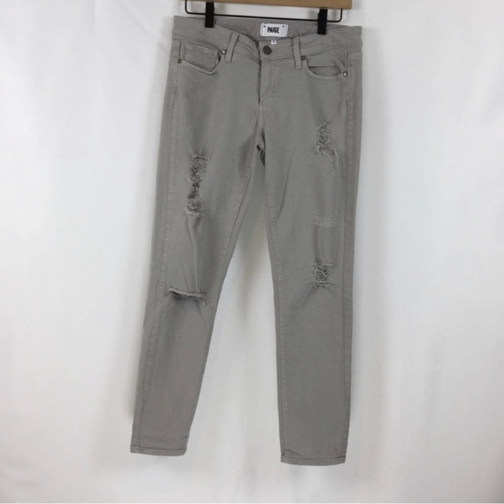 Paige Distressed Skyline Ankle Jeans